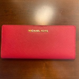 Red Michael Kors wallet